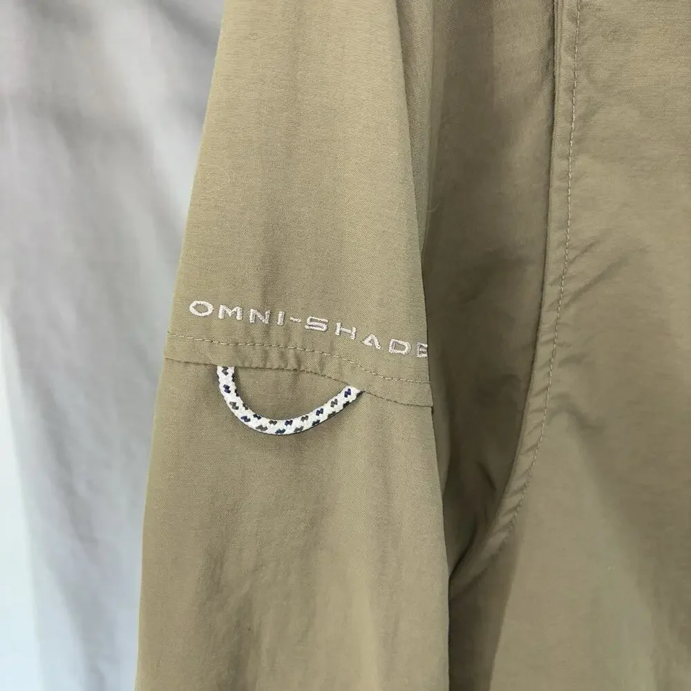 Columbia PFG Omni-Shade Shirt Men's Size XL/TG Tan Nylon Vented Fishing - Picture 5 of 8